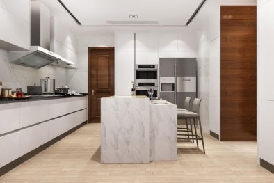 Dapur Marmer Minimalis, Tampilan Mewah yang Lagi Tren 2026