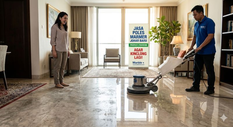 Jasa Poles Marmer Johar Baru untuk Properti Premium Agar Kinclong Lagi